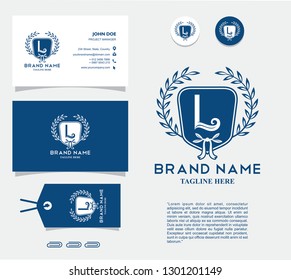 awesome logo L nature with elegant brand identity