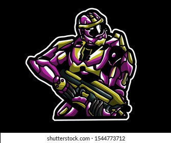 The Awesome Logo Mascout Vector