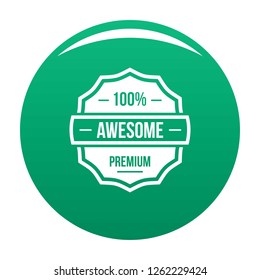 Awesome logo. Simple illustration of awesome vector logo for any design green