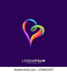 Awesome Love Premium Logo Vector