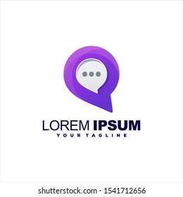 awesome media chat logo design