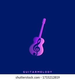 Awesome Melody Guitar Premium Logo