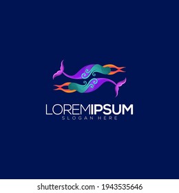 Awesome Mermaid Illustration Premium Logo Vector