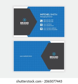 Awesome minimalist and unique business card design template, Professional business card design