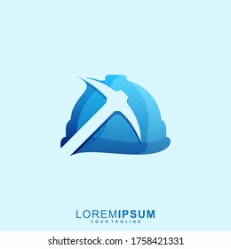Awesome Mining Helmet Premium Logo