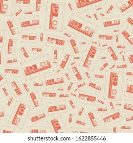 awesome mix audio cassette background vector illustration