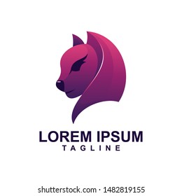 Awesome Modern Cat logo premium