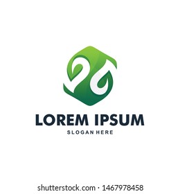 awesome Modern Leaf logo premium