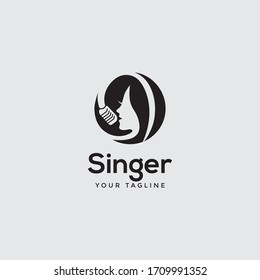 awesome modern singer or choir logo template	
