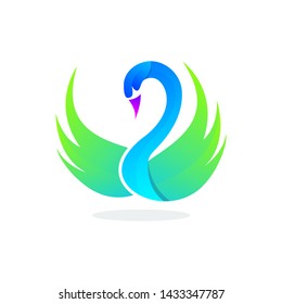 Awesome Modern Swan design  Illustration