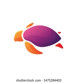 Awesome Modern Turtle  illustration design