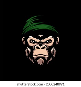 AWESOME MONKEY KONG LOGO MASCOT VECTOR ILLUSTRATION