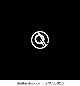 Awesome monogram logo. Alfabets with circle.