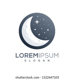 awesome moon logo design ready to use