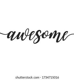 awesome motivational print wall art calligraphy typography vector design