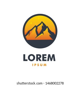 Awesome mountain logo design premium
