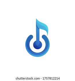 awesome music notes gradient illustration