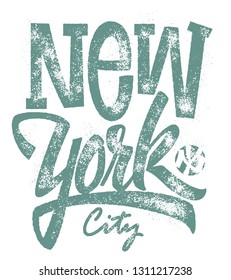 Awesome New York City typography, t-shirt print design.