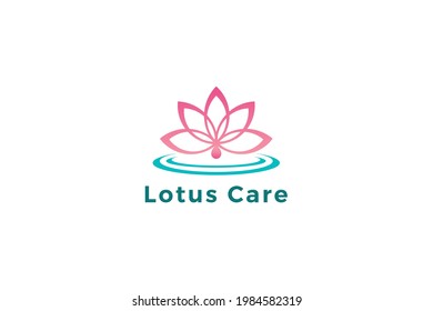 Awesome nice flower lotus in aesthetic care and ecological balance