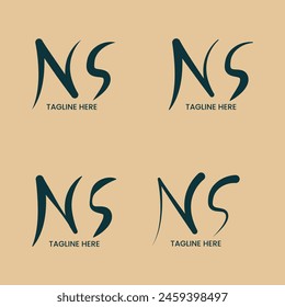 Impresionantes iniciales ns diseños de logotipo