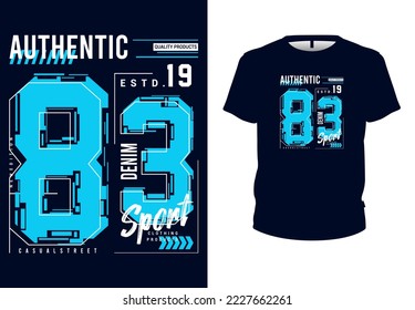 Awesome number, typography, t shrit design, concept, urban style, eye-catchy and trendy.