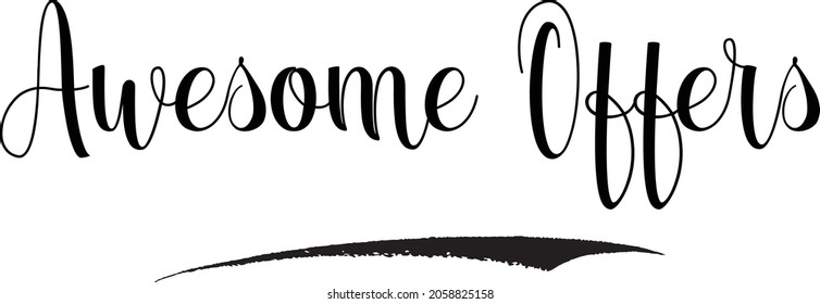 Awesome Offers Vector Typography Text