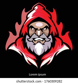 AWESOME OLD FIRE MEN MASCOT VECTOR PREMIUM