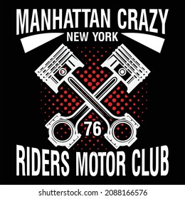 Awesome Old motorcycle t-shirt design vector.