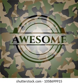 Awesome on camouflage pattern