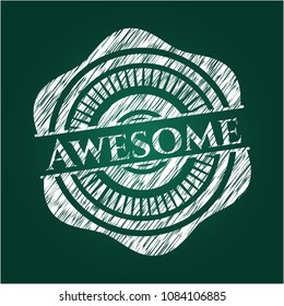 Awesome on chalkboard