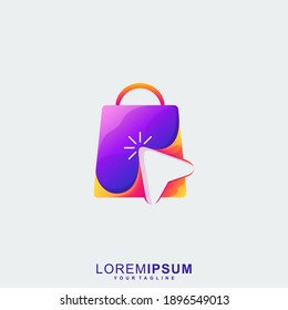 Awesome Online Shop Premium Logo Vector