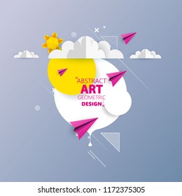Awesome origami abstract Vector Art. Can be use frame for your text.
