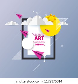 Awesome origami abstract Vector Art. Can be use frame for your text.