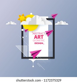 Awesome origami abstract Vector Art. Can be use frame for your text.