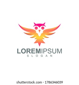 awesome owl logo design vector premium