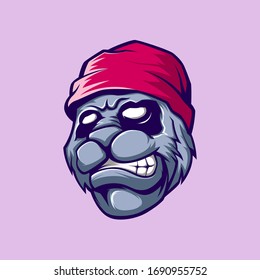 IMPRESIONANTE VECTOR MASCOT PANDA PREMIUM