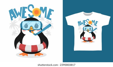 Awesome Penguin tshirt art fashion designs.