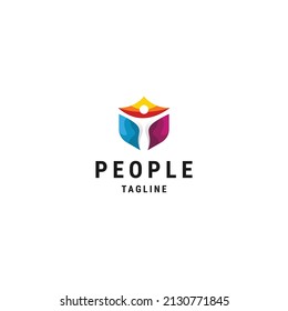 Awesome people logo icon design template