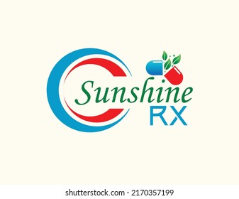 awesome pharmacy logo design vector 
