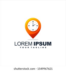 awesome pin gradient logo design