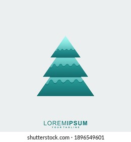 Awesome Pine Trees Premium Logo