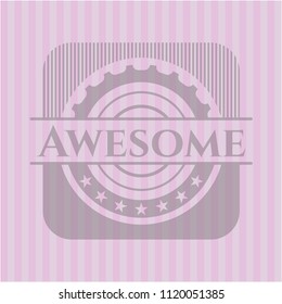 Awesome pink emblem. Retro