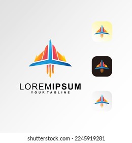 Awesome Plane Building Premium Logo Vector