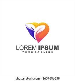 awesome plant love logo design