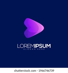 Awesome Play Icon Premium Logo Vector