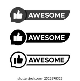 Awesome popup bubble vector icons collection. Awesome popup icon