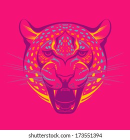 Awesome portrait of leopard