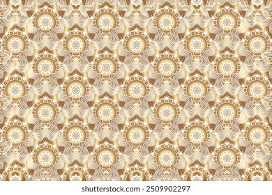 Awesome Premium Golden Star Pattern, Floral Design, Beautiful Texture Background