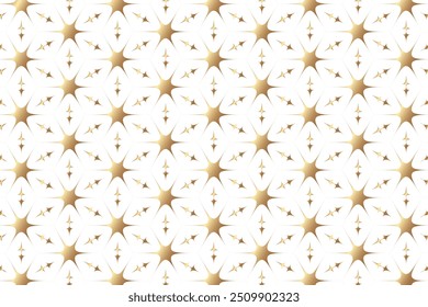 Impresionante patrón de estrella de oro de Premium, diseño floral, hermoso fondo de textura