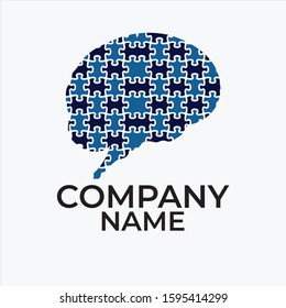 Awesome Puzzle Brain Logo for your company